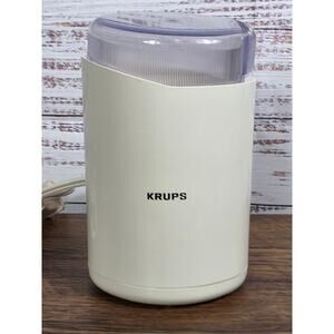 VTG Krups Type 208 Coffee Grinder Ivory Tested Working Made in Hong Kong